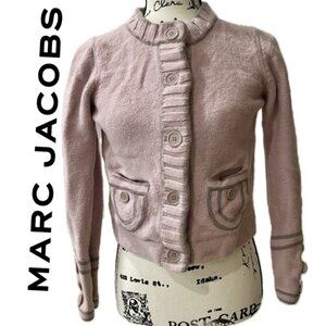 MARC JACOBS 100% WOOL KNITTED SWEATER PINK/ GRAY KIDS SIZE 10-12
